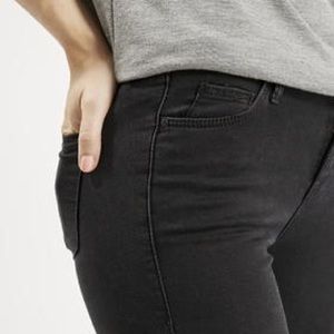 TOPSHOP washed black Leigh jeans